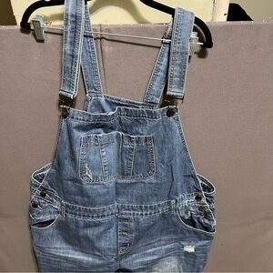 City Chic Denim Overalls with Pocket Detail